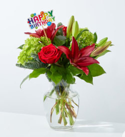 Merry Days Bouquet and Happy Birthday Topper