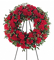 Flowers By Bauers Red Regards Wreath