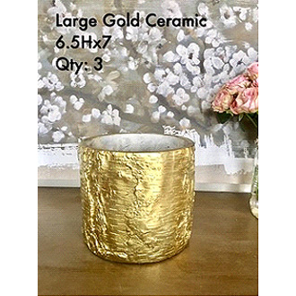 Chic Gold Ceramic 6.5Hx7