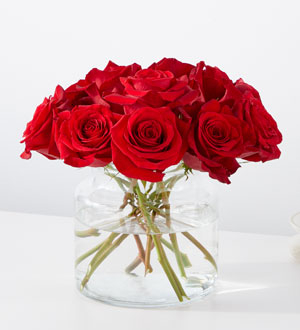 Cupids Embrace Red Rose Bouquet