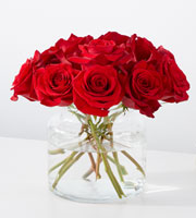 Cupids Embrace Red Rose Bouquet