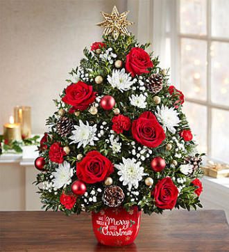 212 Floral Merry Little Christmas Holiday Flower Tree New York, NY ...