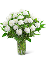 White Carnations Vase