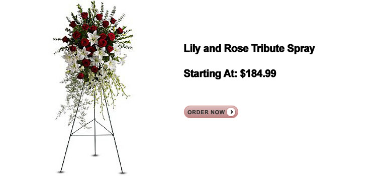 Lily and Rose Tribute Spray