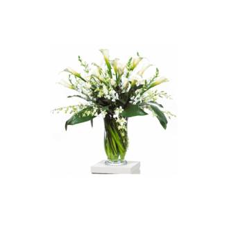 CARISMA FLORISTS White & Cream Victorian Vase 