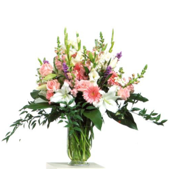 CARISMA FLORISTS Pink, White and Mauve Vase 