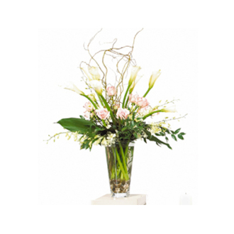 CARISMA FLORISTS White, Cream & Pink Vase 