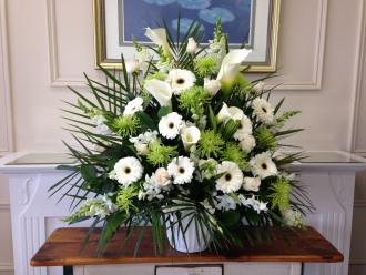 Carisma Florists Special Arangement Whites and Greens