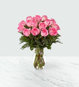 The FTD Smitten Pink Rose Bouquet
