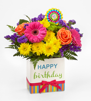 The Birthday Party Starter Bouquet, Cincinnati (OH) Birthday Flowers &  Gifts