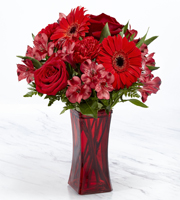 Red Reveal Bouquet- VASE INCLUDED