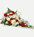 Classic Funeral Spray - Red and White