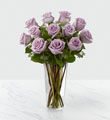 Bouquet de rosas lavanda con tallo largo FTD