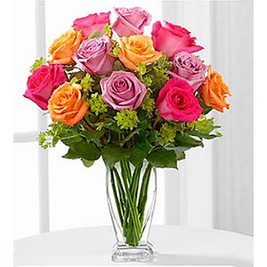 The Pure Enchantment Rose Bouquet - Vase Included