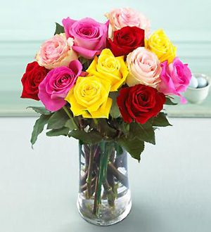 The FTD® Mixed Rose Bouquet with Vase