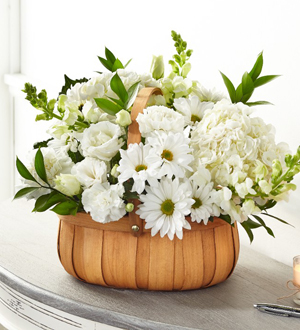 The FTD Pure Ivory Basket