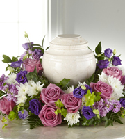 The FTD Blooming Sympathy Cremation Adornment