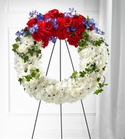The FTD Patriotic Passion Wreath