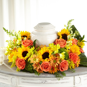The FTD Faithful Sunflower Cremation Adornment