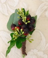 Coffee Berry Boutonniere 