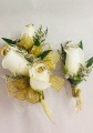 Shimmer Gold Rose Corsage and Boutonniere