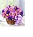 Purple Basket of Blooms