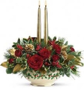 The Lenox Holly Bowl Bouquet