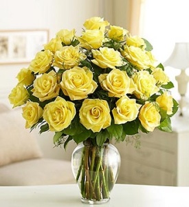 The 2 Dozen Long Stem Yellow Rose Bouquet
