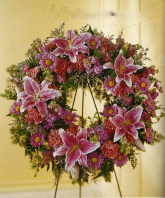 Pink Mixed wreath 7AMW