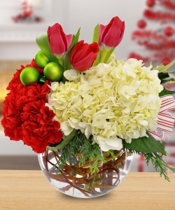 HOLIDAY FLORAL BOWL 