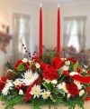 A VERY MERRY CHRISTMAS CENTERPIECE DOUBLE CANDLE