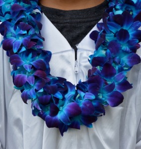 BLUE DOUBLE  ORCHID LEI call for availabilty