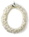 DOUBLE WHITE DENDROBUIM LEI  SOLD OUT UNTIL JUNE 9TH   CALL FOR AVAILABILITY