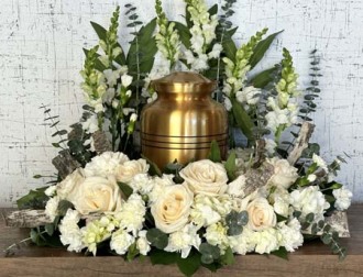 Classic White Cremation Wreath