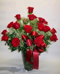 24 RED ROSES ARRANGED