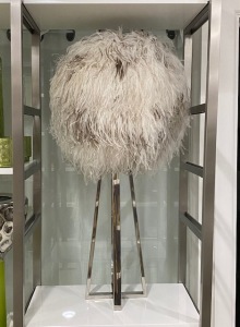 Ostrich Feather Lamp 