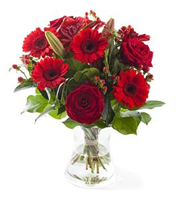 Red Mixed Bouquet - Exclusive Vase