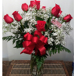 Dozen Roses Vased