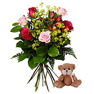 Babybirth Bouquet with Teddy Bear