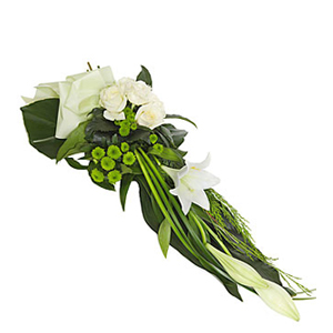 Sheaf - Modern Funeral Sheaf of White Lilies