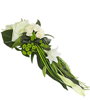 Sheaf - Modern Funeral Sheaf of White Lilies