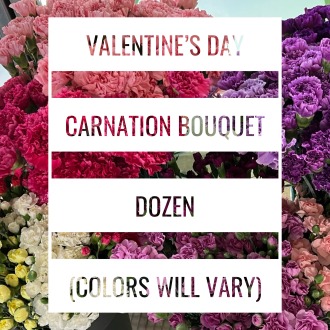 Valentine’s Day MIXED COLORS CARNATION Bouquet