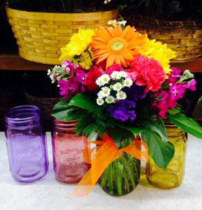 Jar Flower Arrangement