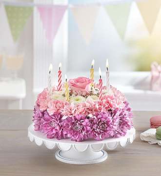 1-800-Flowers Birthday Wishes Flower Cake Pastel