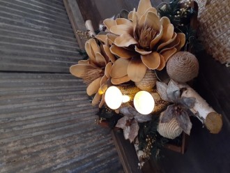 Foam Flowers with Mercury Candles 
