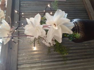White Foam Flowers and Lights