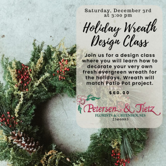 Fresh Evergreen Wreath Design Class 12-03-2022