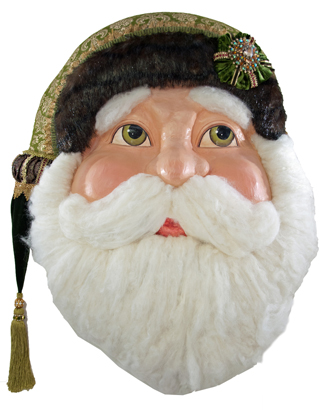 Katherine\'s Collection Tapestry Santa Wall Mask 