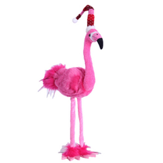 Standing Christmas Flamingo