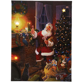 Mr. Christmas Illuminated Santa Art